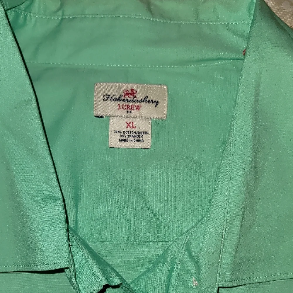J. Crew Light Green Button-Down Shirt Sz: XLarge